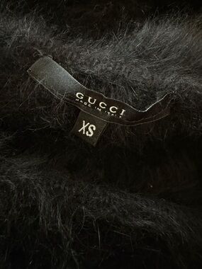 Gucci Tom Ford era black angora short sleeve